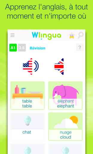 Apprendre l'anglais avec Wlingua - Cours et Vocabulaire 1