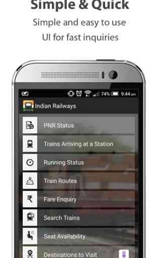 Indian Railways train enquiry 1
