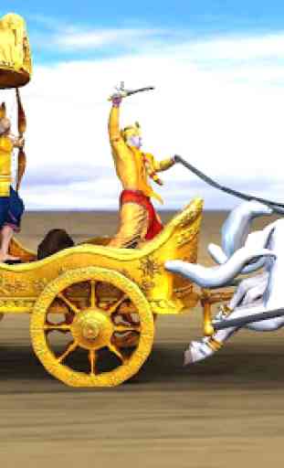 3D Krishna & Arjuna on Chariot 1