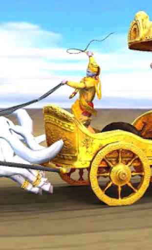3D Krishna & Arjuna on Chariot 2