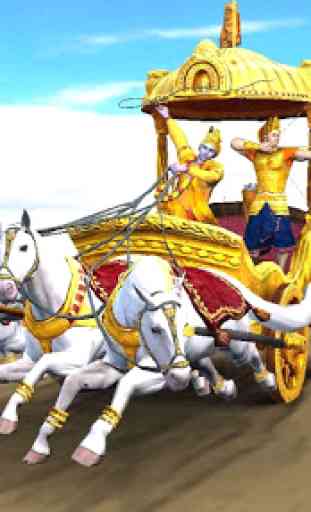 3D Krishna & Arjuna on Chariot 3