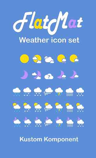 FlatMat Weather icon set 4