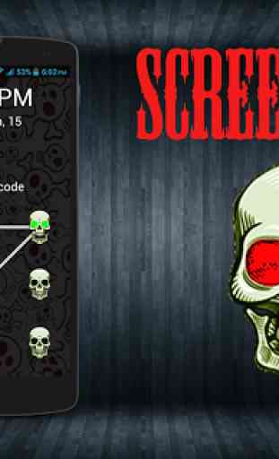 Screen Lock Pattern Skull 2