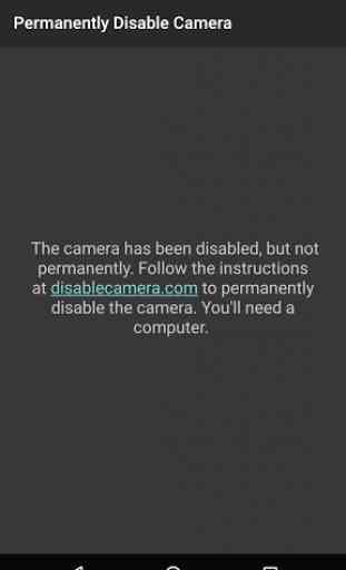 Permanently Disable Camera 3