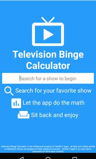 TV Shows Binge Calculator 1