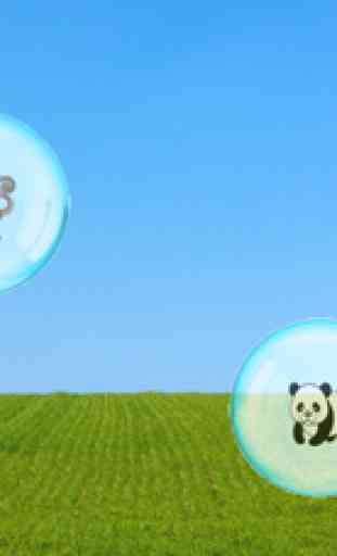 Bulles pour les tout petits - GRATUIT - Jeux pour les tout-petits - app pour les bébés et les petites filles - les animaux dans les bulles 3