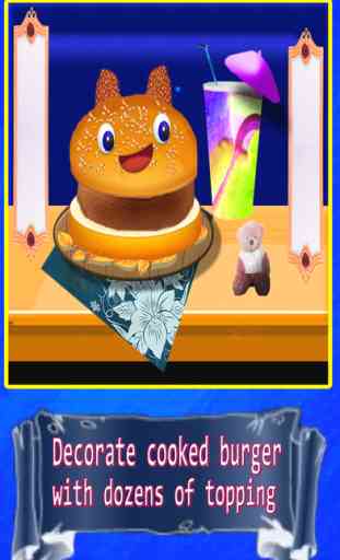 Burger jeux de cuisine de restauration rapide - jeux hamburger Maker pour filles 3