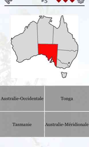 États australiens et les pays en Océanie - Le drapeau, la capitale et la carte de l'Australie - De la Nouvelle-Zélande aux les îles Salomon 1