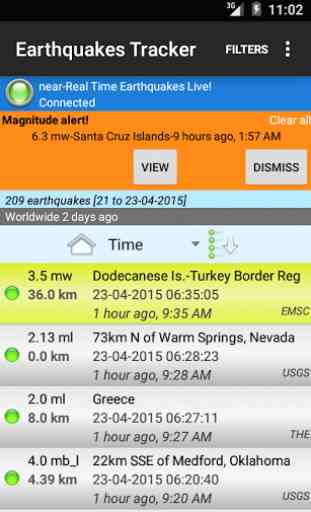 Earthquakes Tracker 2