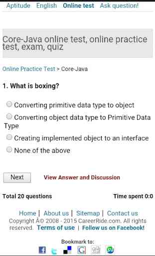 Test de Java Quiz Mock examen 3