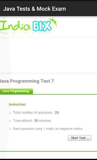 Test de Java Quiz Mock examen 4