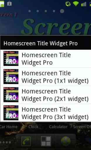 Home Screen Title Widget Pro 2