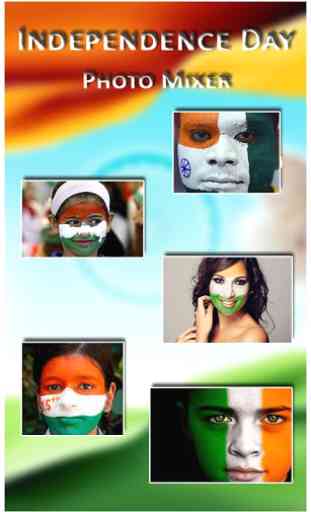 Indian Flag on Face Maker 1