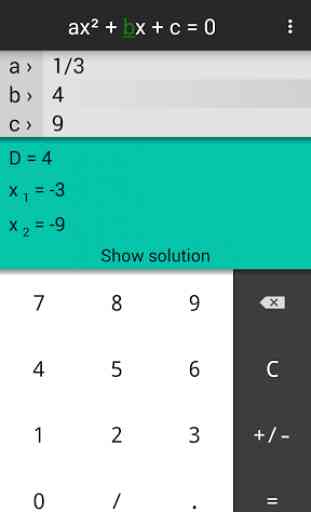 Quadratic Equation Solver PRO 3