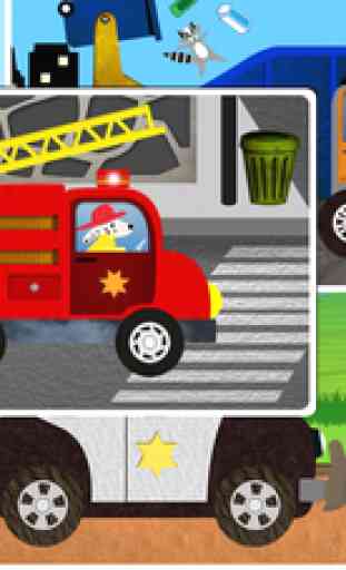 Camion et Voiture pour Enfants - Activités, Puzzles, Coloriages et Jeux de Voitures Version Complète Avec Moo Moo Lab 2
