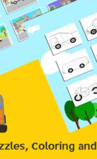 Camion et Voiture pour Enfants - Activités, Puzzles, Coloriages et Jeux de Voitures Version Complète Avec Moo Moo Lab 4