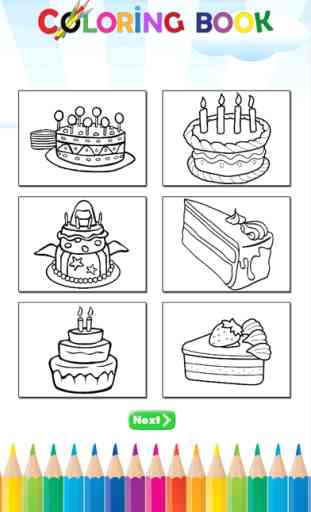 Gâteau Joyeux anniversaire Coloring Book: Jeux d'apprentissage éducatif pour les enfants et tout-petits 3