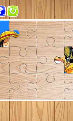héros de bande dessinée One Piece et ami puzzle - jeux gratuits pour les enfants et la maternelle 3