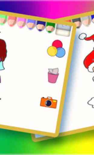 Le doigt de Noël des enfants Peinture Coloring Book - Santa Claus - arbre de Noël et de cadeaux 2