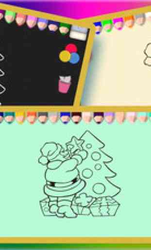 Le doigt de Noël des enfants Peinture Coloring Book - Santa Claus - arbre de Noël et de cadeaux 3