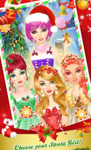 Salon de Noël - Xmas Santa Girl Maquillage et Dress Up Game Real 3D hiver chutes de neige 1
