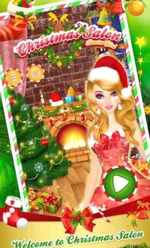 Salon de Noël - Xmas Santa Girl Maquillage et Dress Up Game Real 3D hiver chutes de neige 2