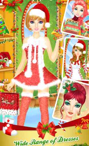 Salon de Noël - Xmas Santa Girl Maquillage et Dress Up Game Real 3D hiver chutes de neige 4