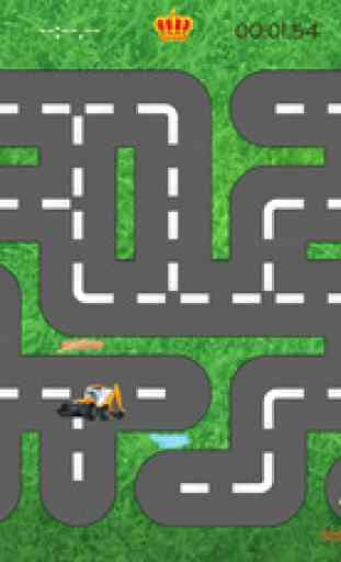 Voitures route labyrinthe - drôle forme éducative jeu de correspondance gratuit pour les enfants, les garçons, les tout-petits et d'âge préscolaire 4