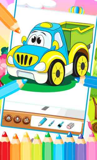 Camion de pompiers voiture gratuit Coloriage pour les enfants 2 2