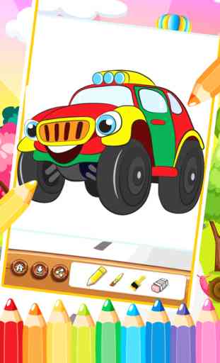 Camion de pompiers voiture gratuit Coloriage pour les enfants 2 4