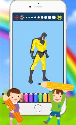 Cartoon Superhero Coloring Book - Dessin pour enfants jeu gratuit 2