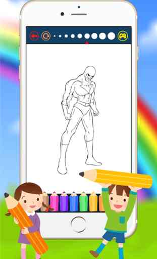 Cartoon Superhero Coloring Book - Dessin pour enfants jeu gratuit 3