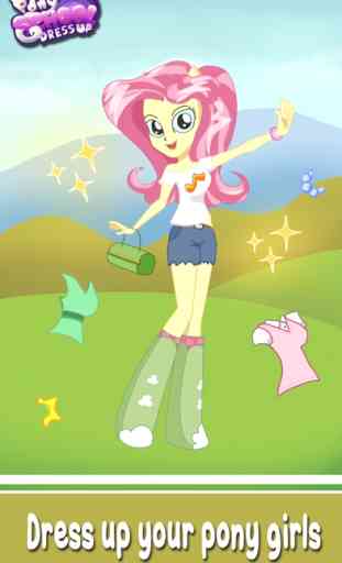 ` Dress up Pony School girls Equestria magic princess make up salon 3