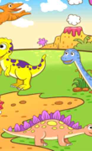 Jeu éducatif sur les dinosaures pour les enfants de 2-5 ans: Jeux et casse-tête pour l'école préparatoire, maternelle ou primaire avec Tyrannosaurus Rex, Triceratops et plus. Amusant avec des fossiles, des reptiles, des amphibiens, des lézards 1