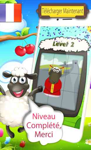 Jeu Puzzle Coulissant Mouton Animaux Casse-Tête Gratuit En Ligne pour enfants 4