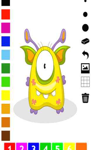 Livre à colorier des monstres pour les enfants - Apprendre à dessiner avec de nombreuses photos du monstre 1