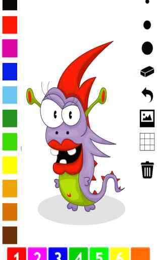 Livre à colorier des monstres pour les enfants - Apprendre à dessiner avec de nombreuses photos du monstre 2