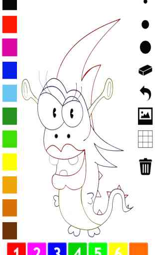 Livre à colorier des monstres pour les enfants - Apprendre à dessiner avec de nombreuses photos du monstre 3