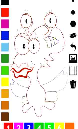 Livre à colorier des monstres pour les enfants - Apprendre à dessiner avec de nombreuses photos du monstre 4