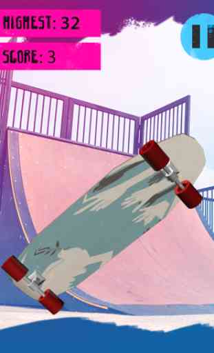 3D Skateboard Half Pipe Juggle Trick Pocket Game 2 3
