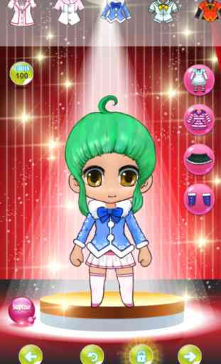 Chibi anime habiller tenue jeu pour filles robe 3