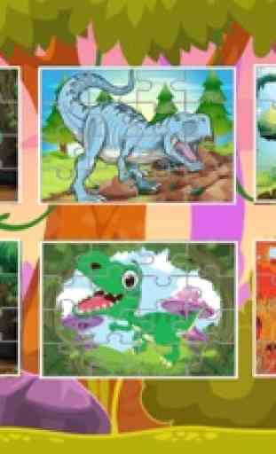 Puzzle enfant dinosaure jeux apprentissage lecture 1