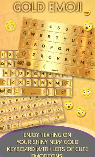 Thèmes clavier emoji d'or 1