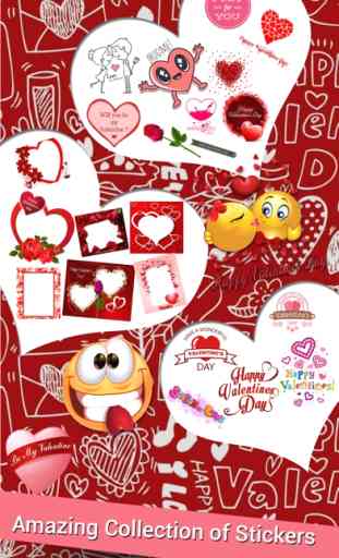 Valentine Yourself- Love Card Photo Stickers Appli 3