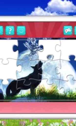 Wolf Jigsaw Puzzles, Drag and Drop Puzzle for Kids 2