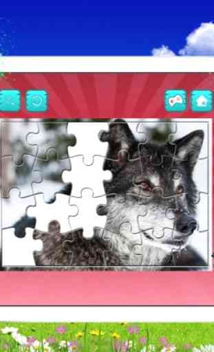 Wolf Jigsaw Puzzles, Drag and Drop Puzzle for Kids 4