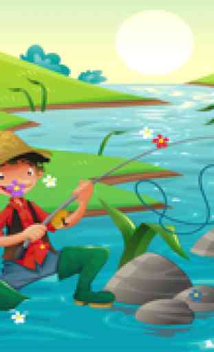 Actif! Jeu Pour Les Tout-petits Sur la Pêche: Apprendre Avec Vue Sur Mer, Eau, Poissons, Pêcheur et Canne À Pêche 4
