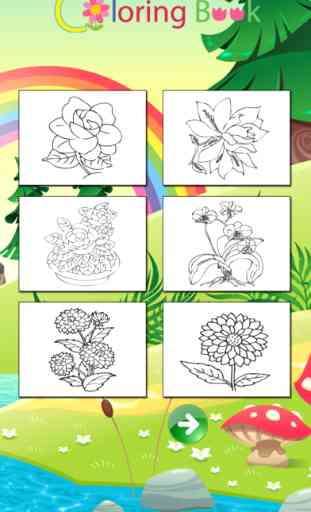 Belles fleurs Pages coloriage pour les enfants 3