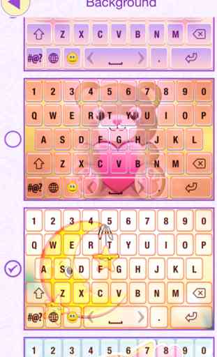 Dessin animé mignon thème clavier couleur et emoji 3