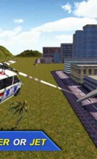En volant Ambulance Vol Pilote Simulateur 3D 1